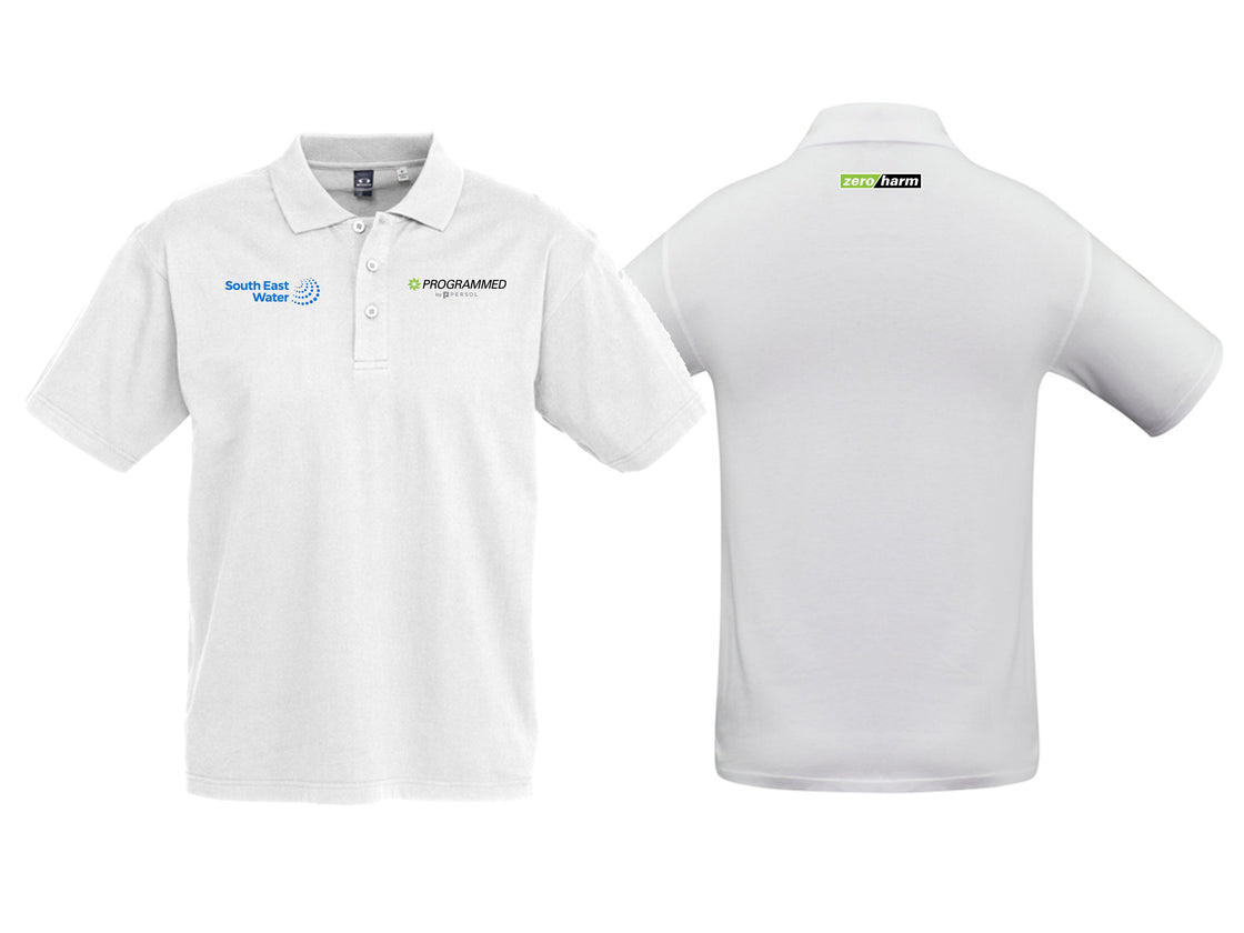 MENS ICE SHORT SLEEVE POLO - WHITE