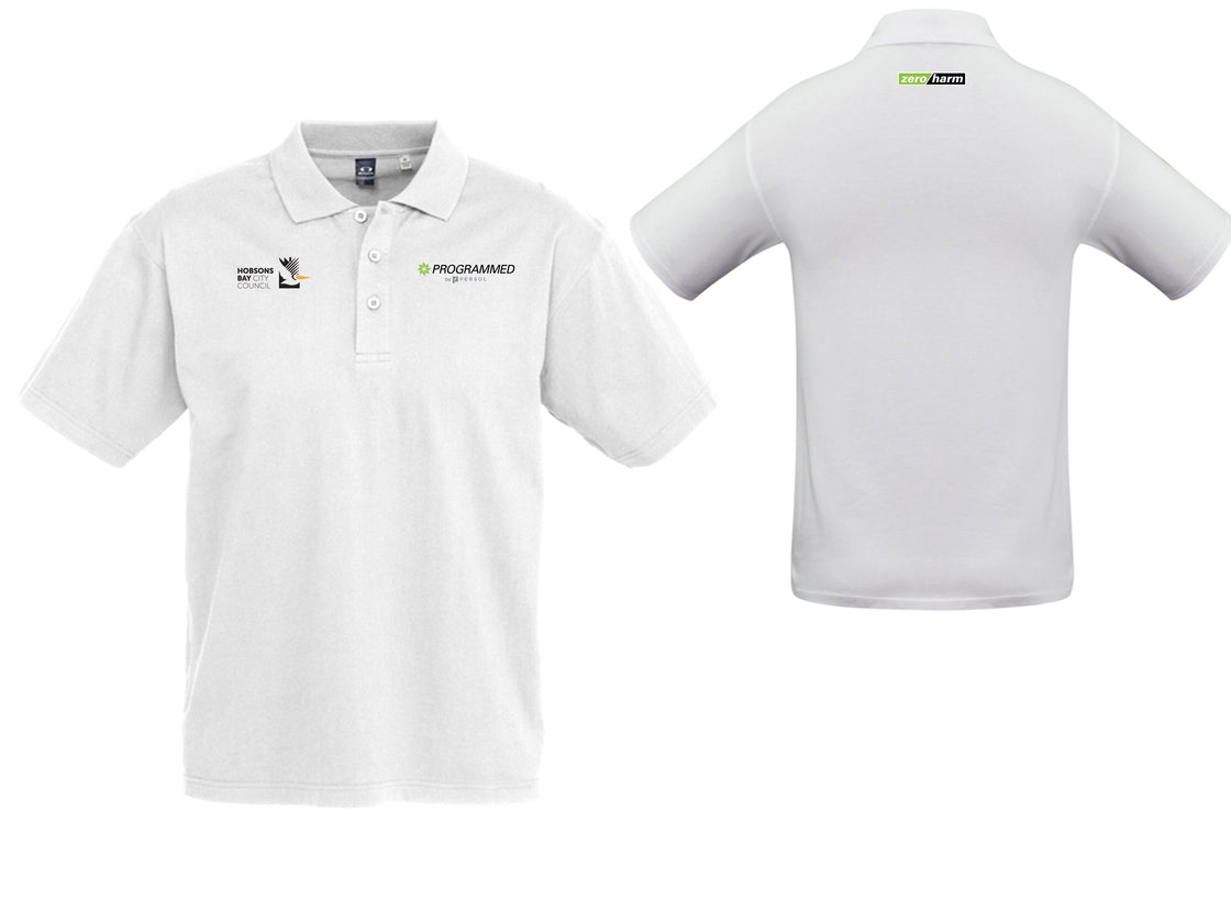 MENS ICE SHORT SLEEVE POLO - WHITE