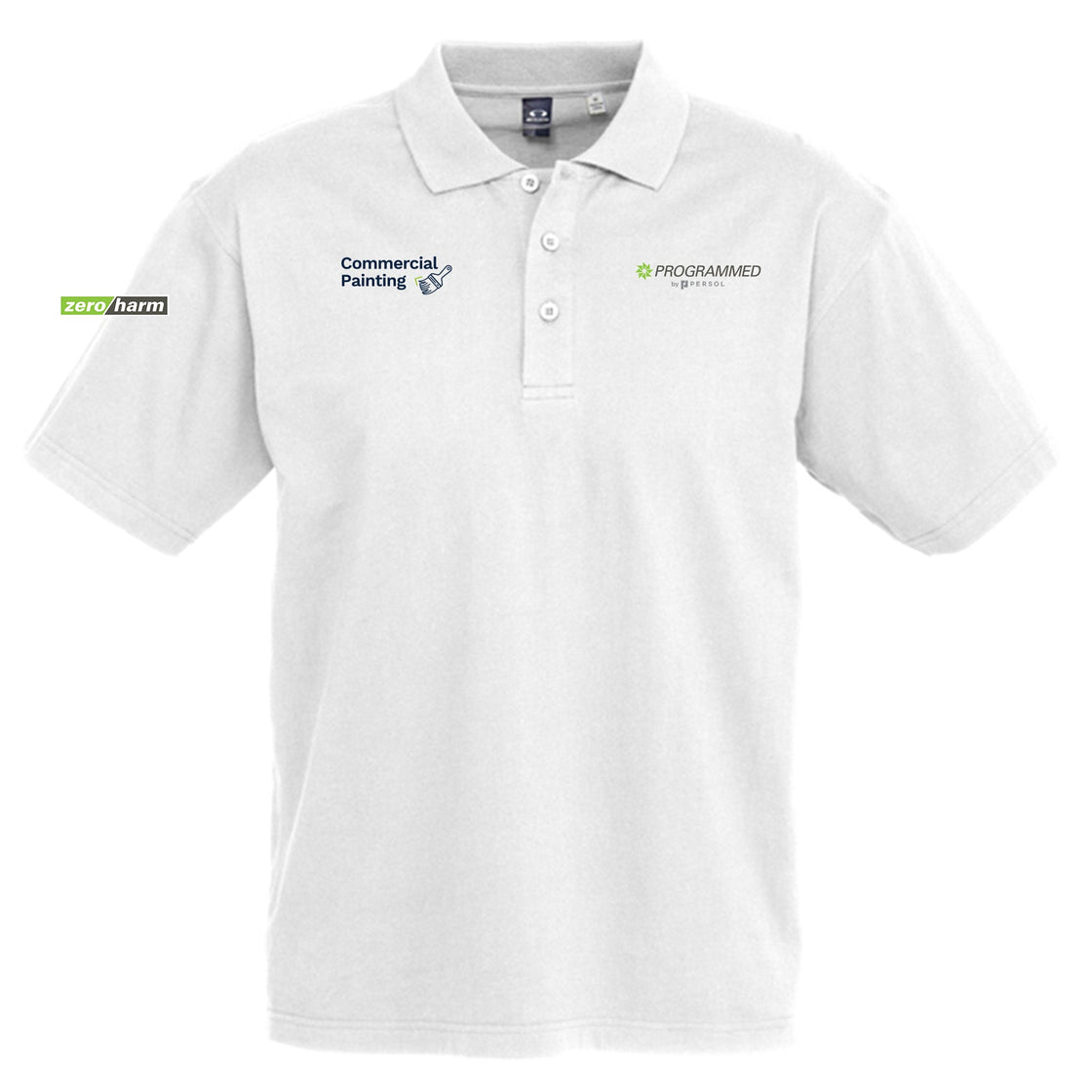 MENS ICE SHORT SLEEVE POLO - WHITE