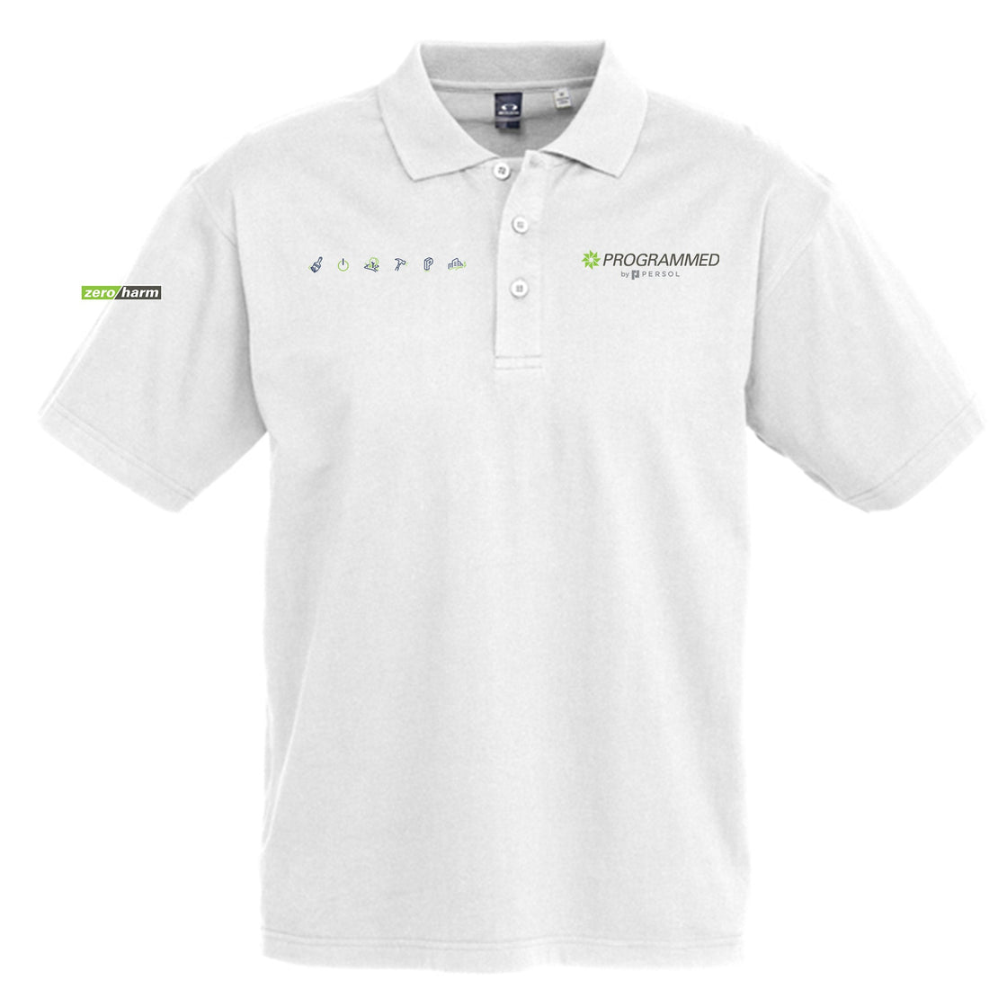 MENS ICE SHORT SLEEVE POLO - WHITE