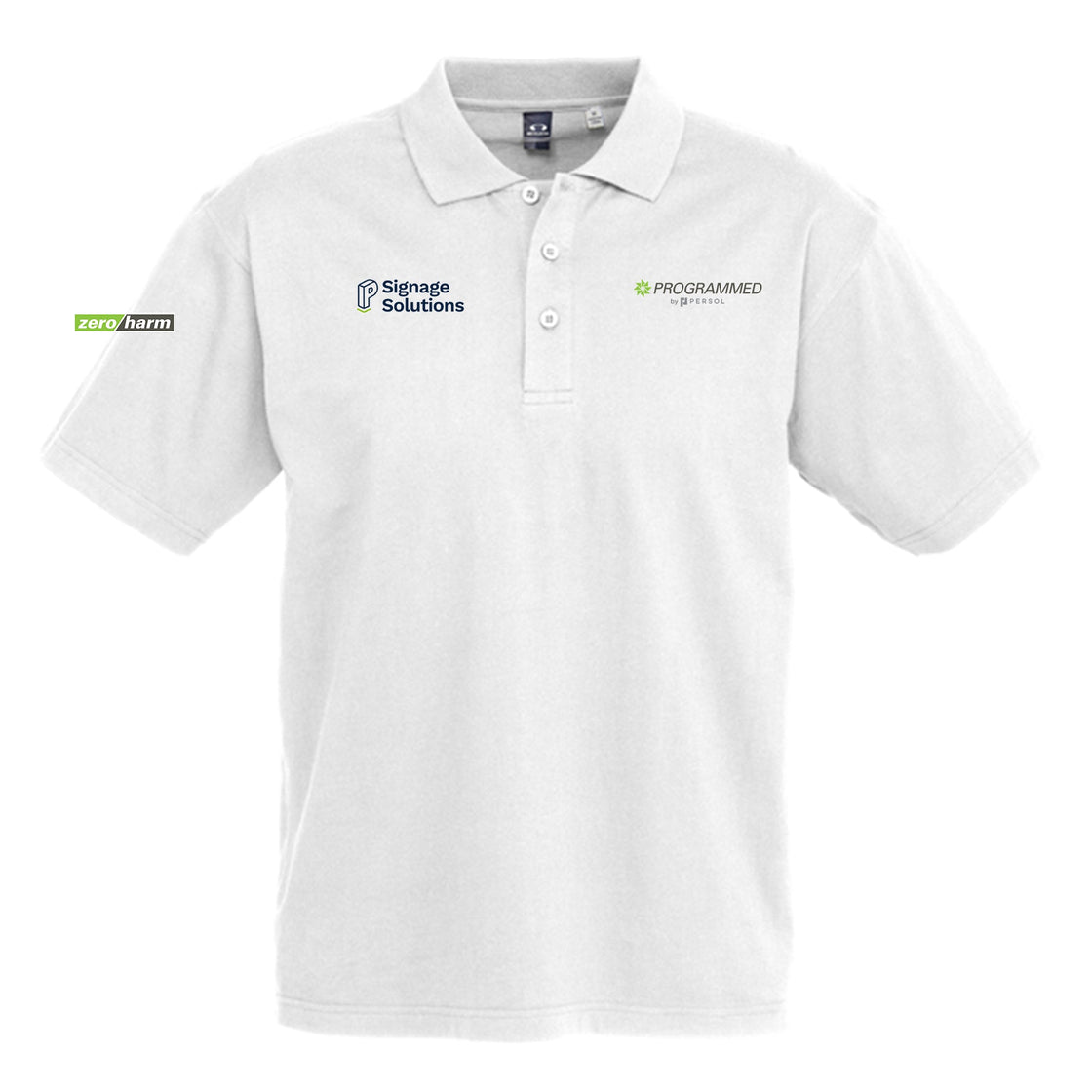 MENS ICE SHORT SLEEVE POLO - WHITE