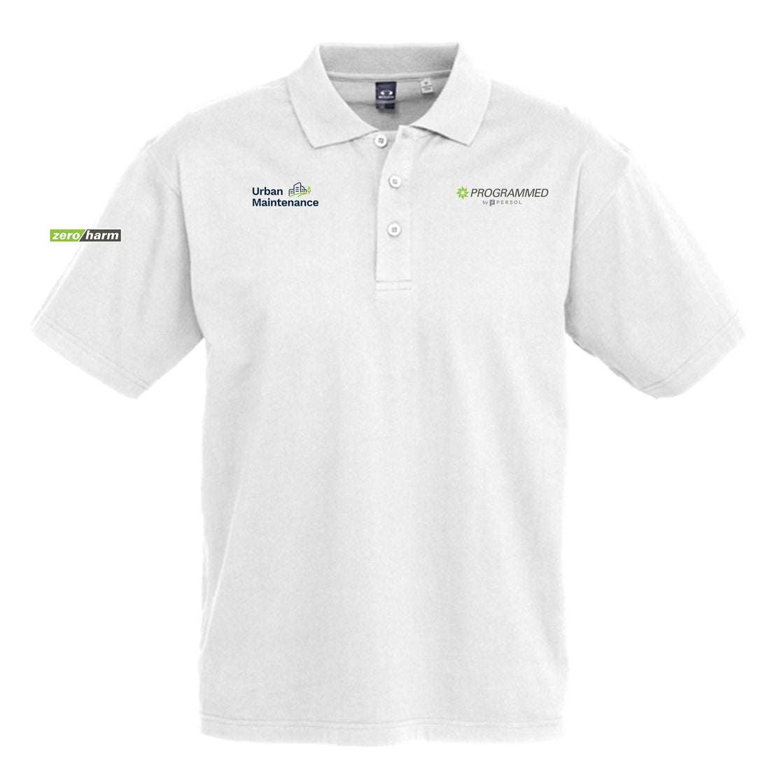 MENS ICE SHORT SLEEVE POLO - WHITE