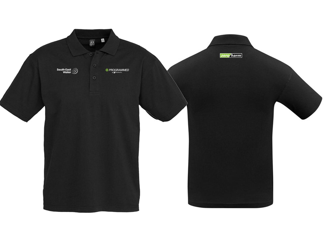 MENS ICE SHORT SLEEVE POLO - BLACK