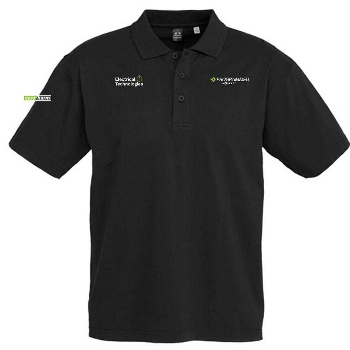 MENS ICE SHORT SLEEVE POLO - BLACK