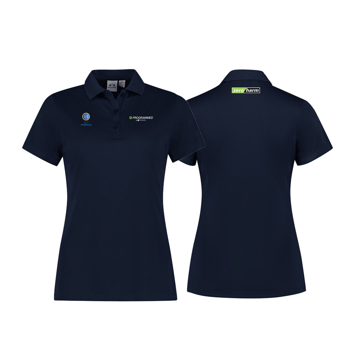WOMENS ACTION SHORT SLEEVE POLO - NAVY