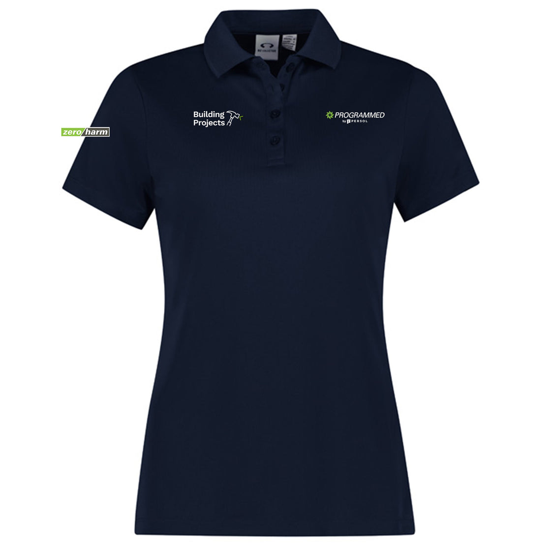 WOMENS ACTION SHORT SLEEVE POLO - NAVY
