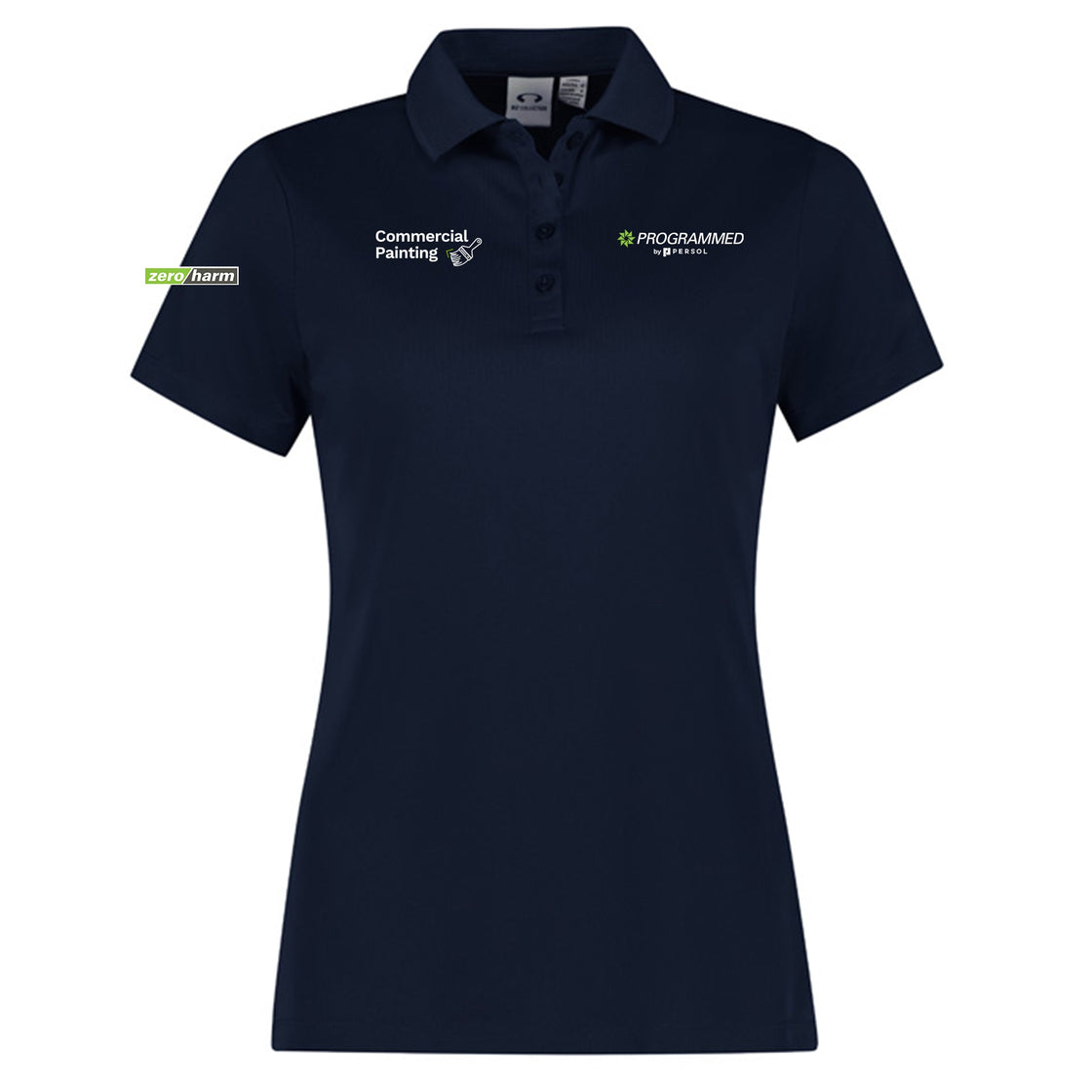 WOMENS ACTION SHORT SLEEVE POLO - NAVY
