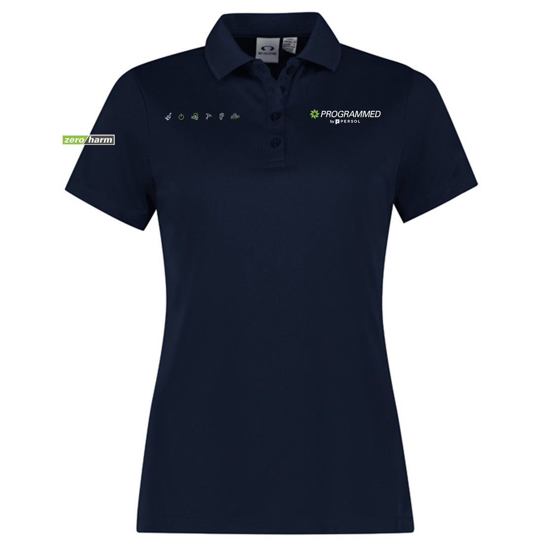 WOMENS ACTION SHORT SLEEVE POLO - NAVY