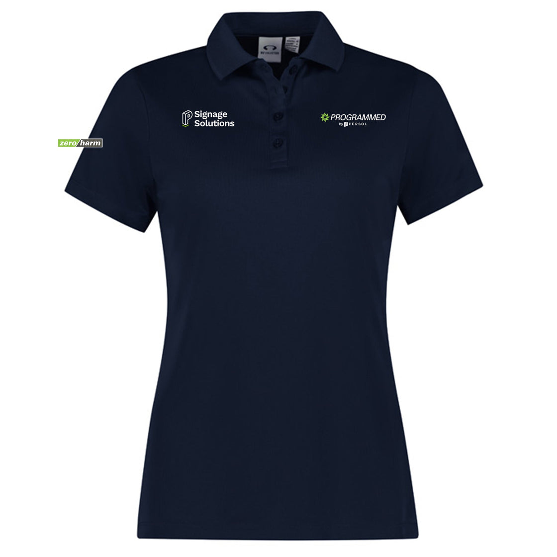 WOMENS ACTION SHORT SLEEVE POLO - NAVY
