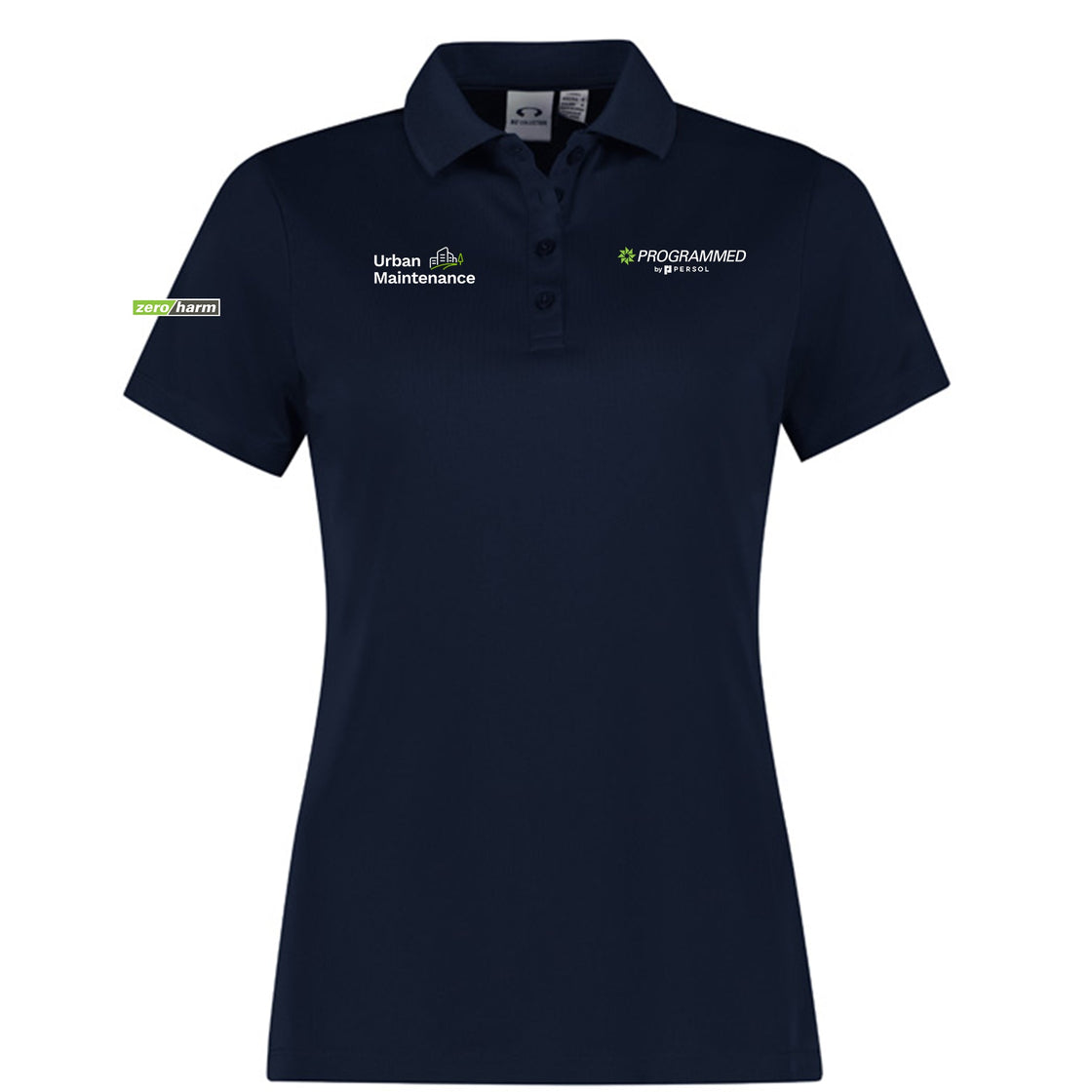 WOMENS ACTION SHORT SLEEVE POLO - NAVY