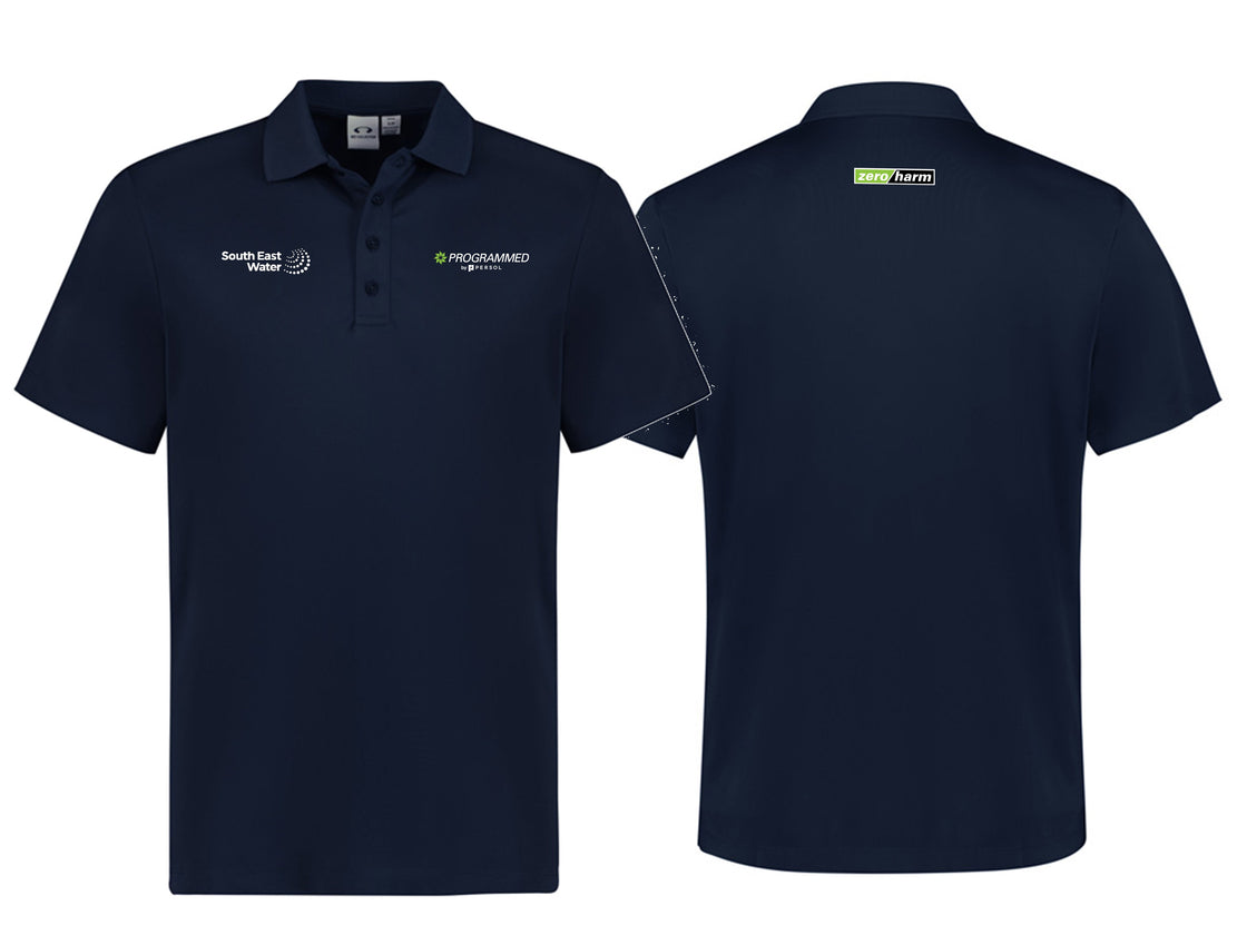MENS ACTION SHORT SLEEVE POLO - NAVY