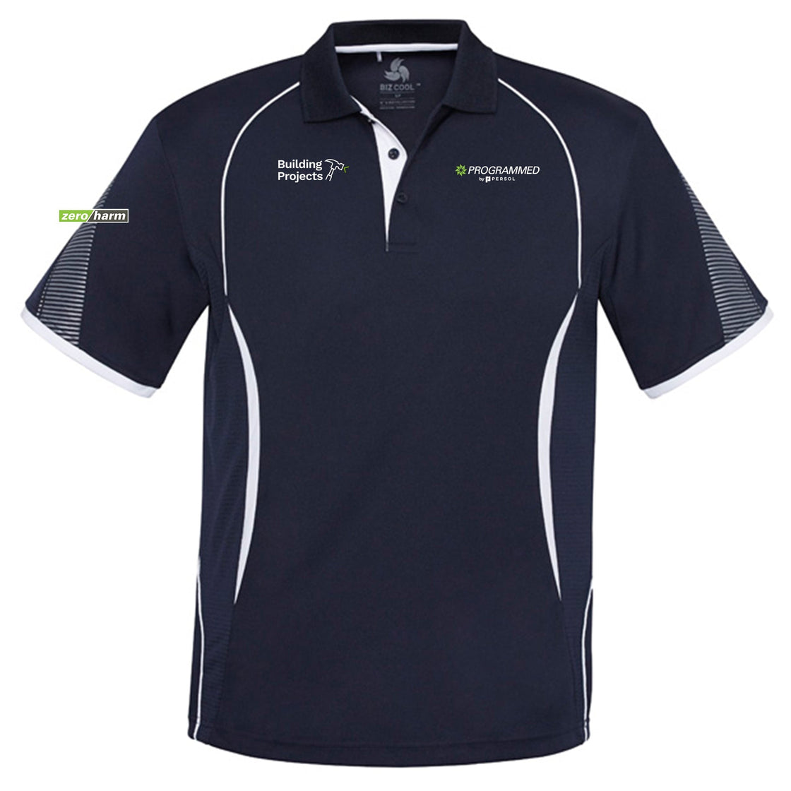 MENS RAZOR POLO - NAVY/WHITE