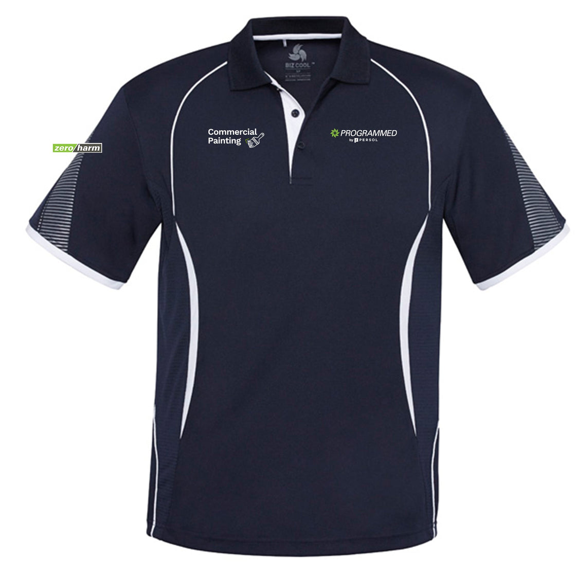 MENS RAZOR POLO - NAVY/WHITE