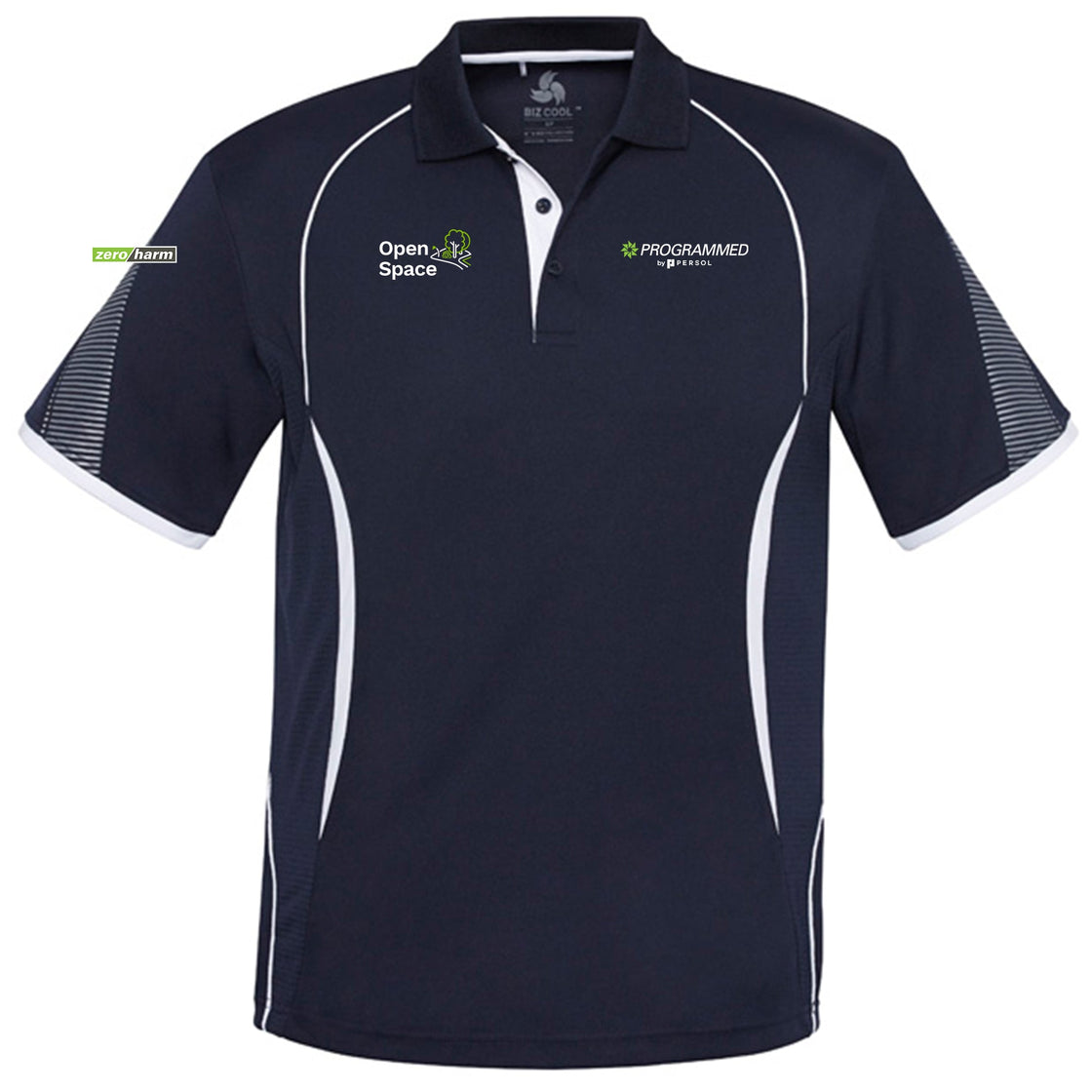 MENS RAZOR POLO - NAVY/WHITE