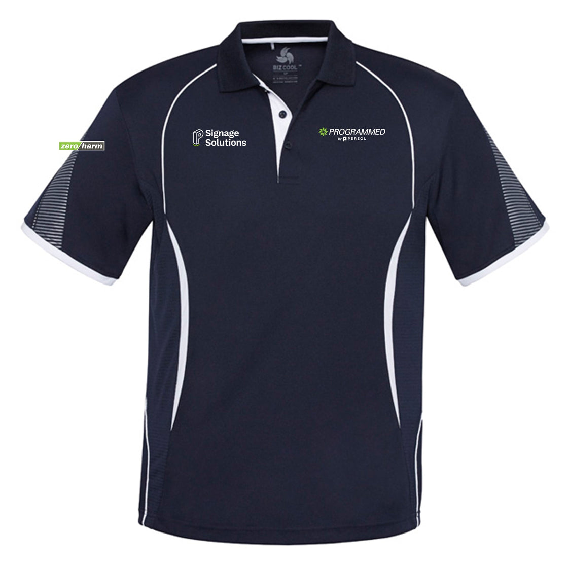 MENS RAZOR POLO - NAVY/WHITE
