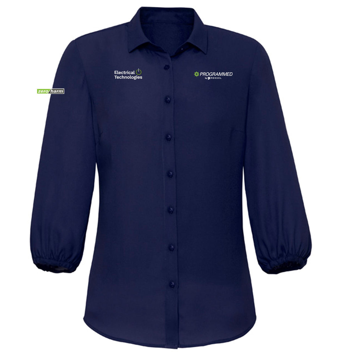 WOMENS LUCY 3/4 SLEEVE BLOUSE - NAVY