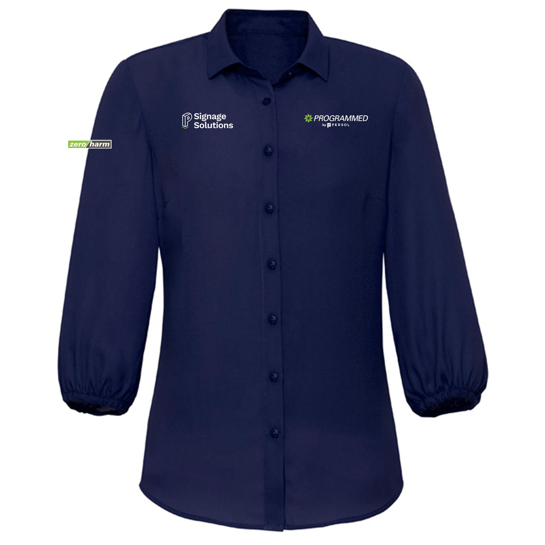 WOMENS LUCY 3/4 SLEEVE BLOUSE - NAVY