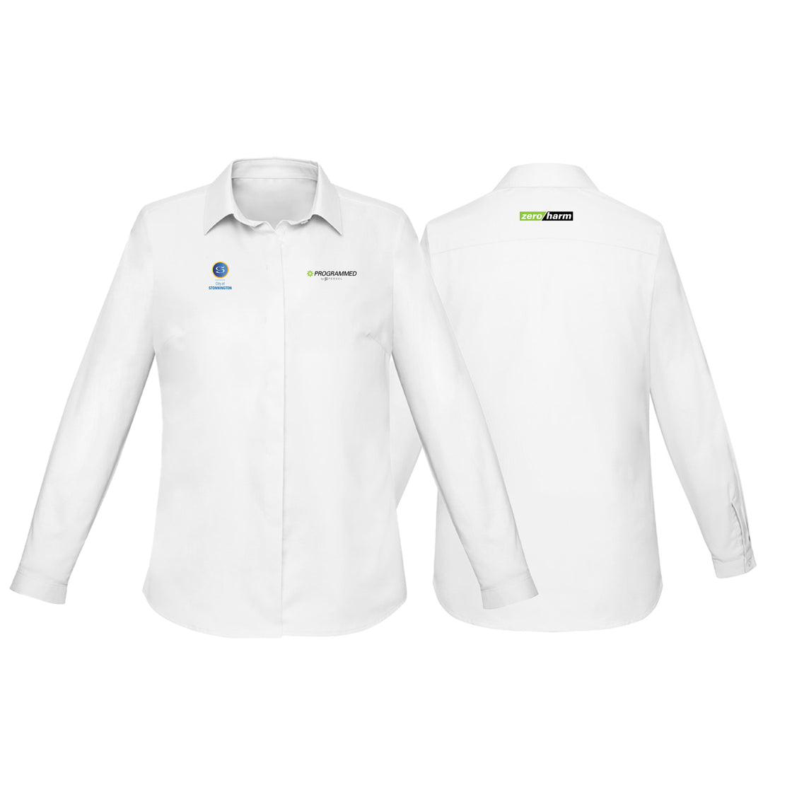 WOMENS CHARLIE LONG SLEEVE SHIRT - WHITE
