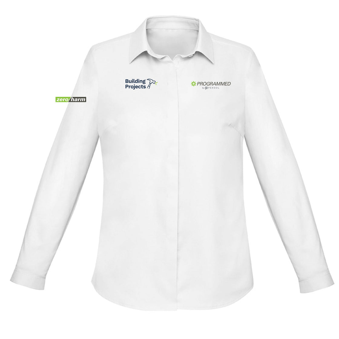 WOMENS CHARLIE LONG SLEEVE SHIRT - WHITE
