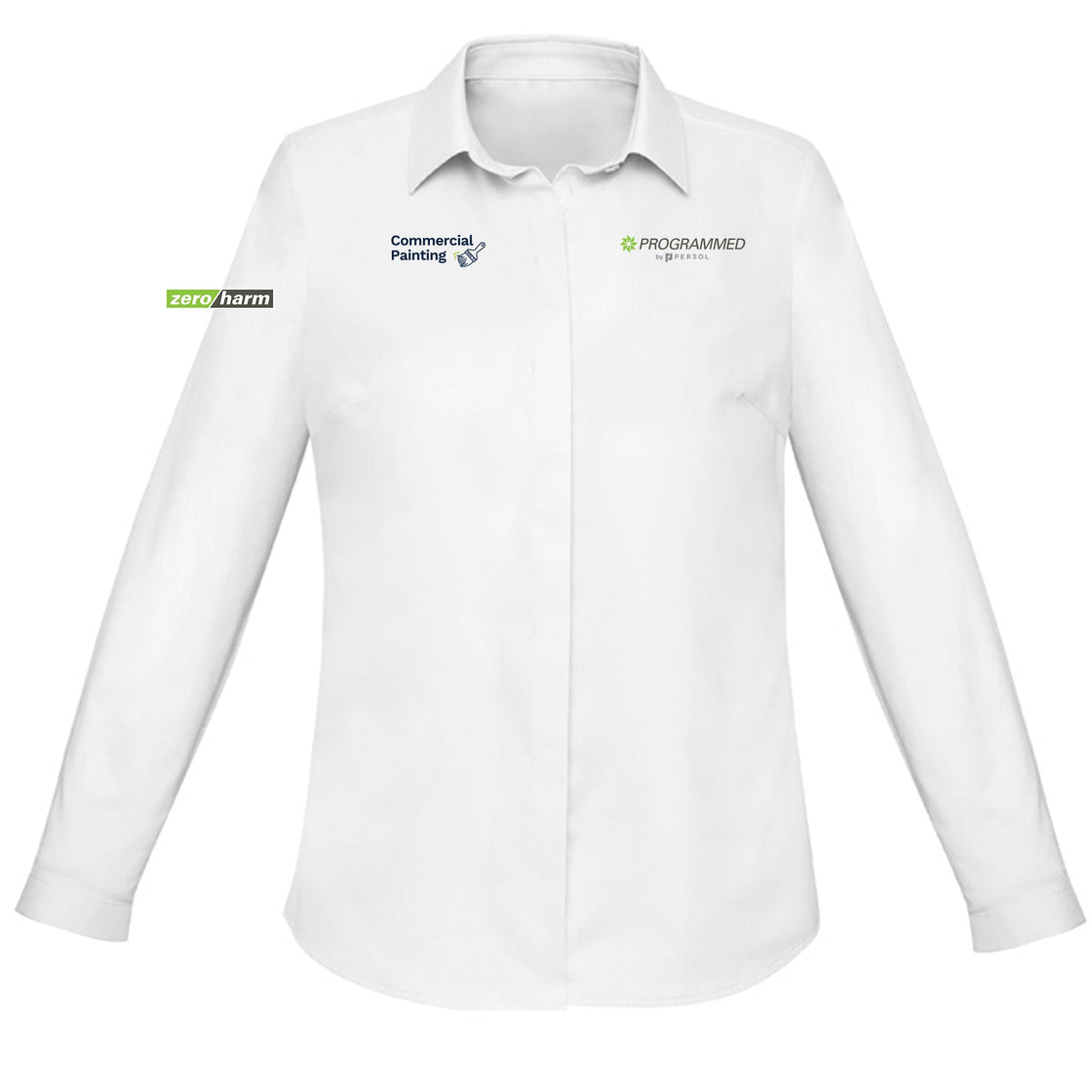 WOMENS CHARLIE LONG SLEEVE SHIRT - WHITE