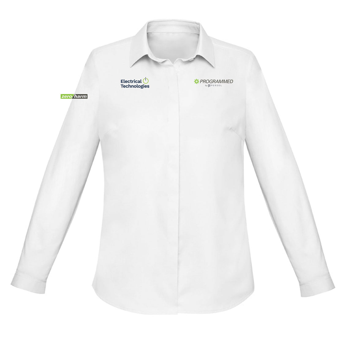 WOMENS CHARLIE LONG SLEEVE SHIRT - WHITE