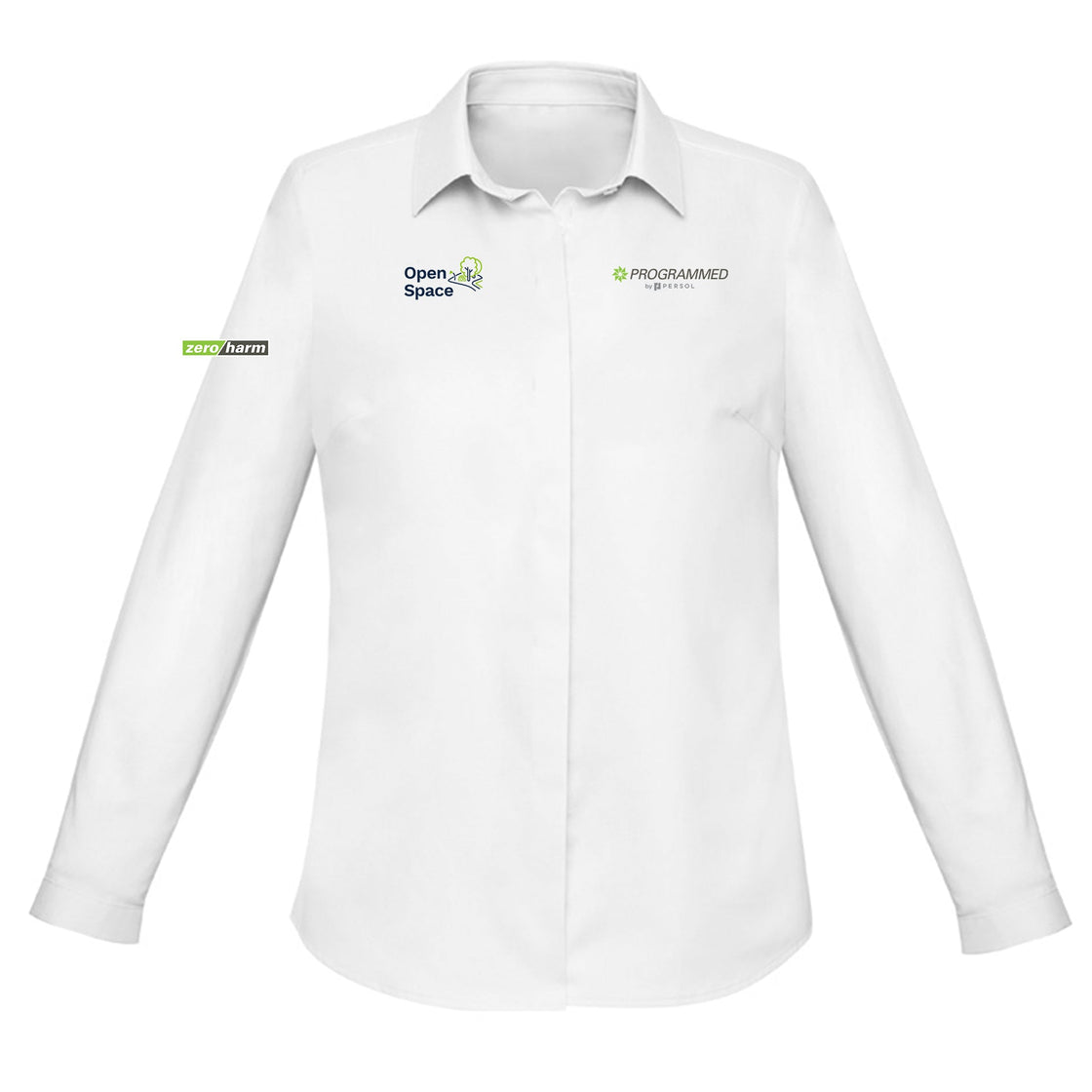WOMENS CHARLIE LONG SLEEVE SHIRT - WHITE