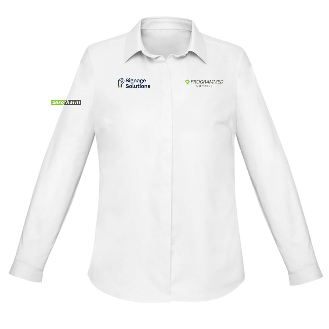 WOMENS CHARLIE LONG SLEEVE SHIRT - WHITE
