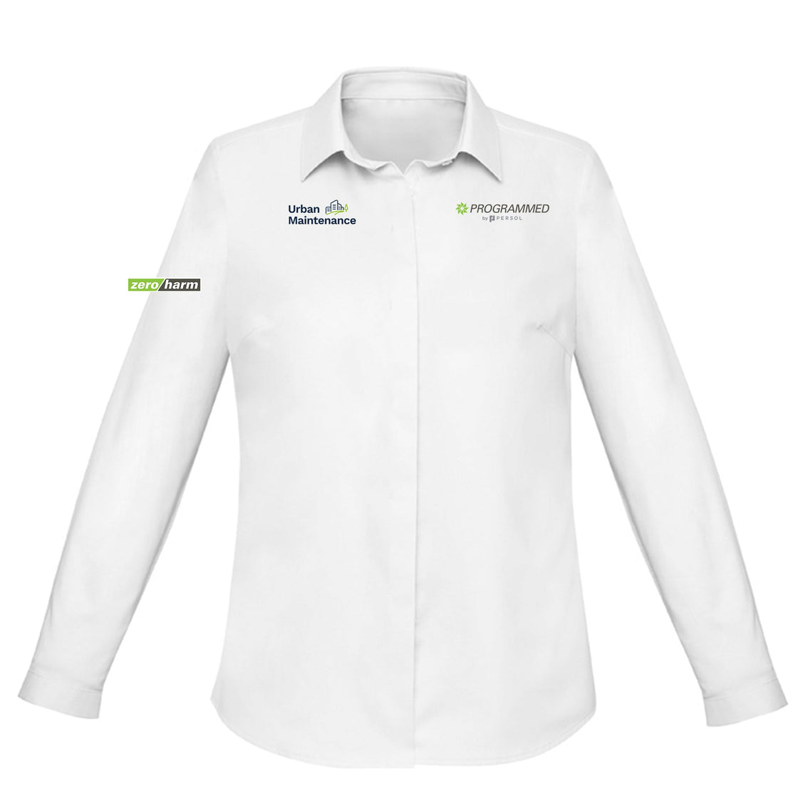 WOMENS CHARLIE LONG SLEEVE SHIRT - WHITE