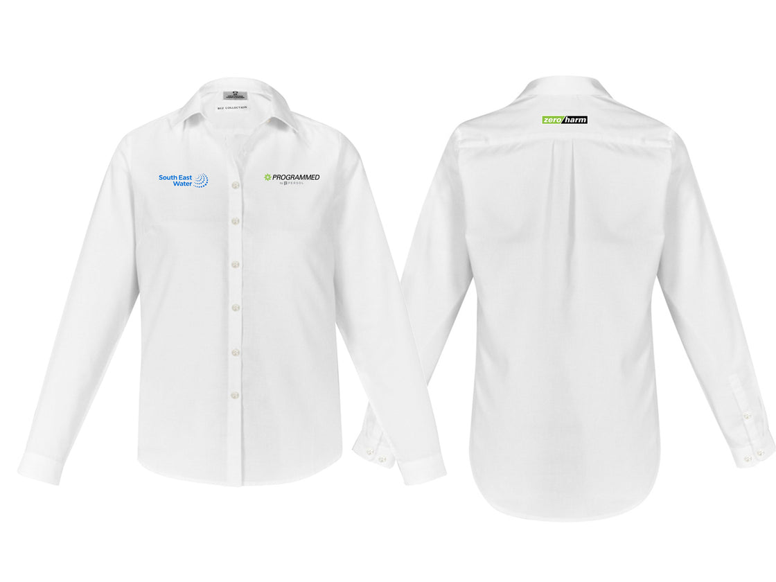 WOMENS LONG SLEEVE MEMPHIS SHIRT - WHITE