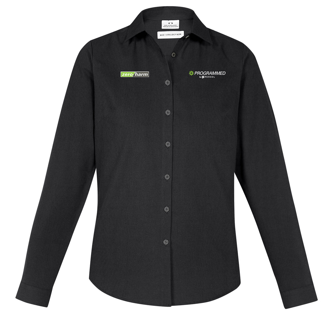 WOMENS MEMPHIS LONG SLEEVE SHIRT - BLACK