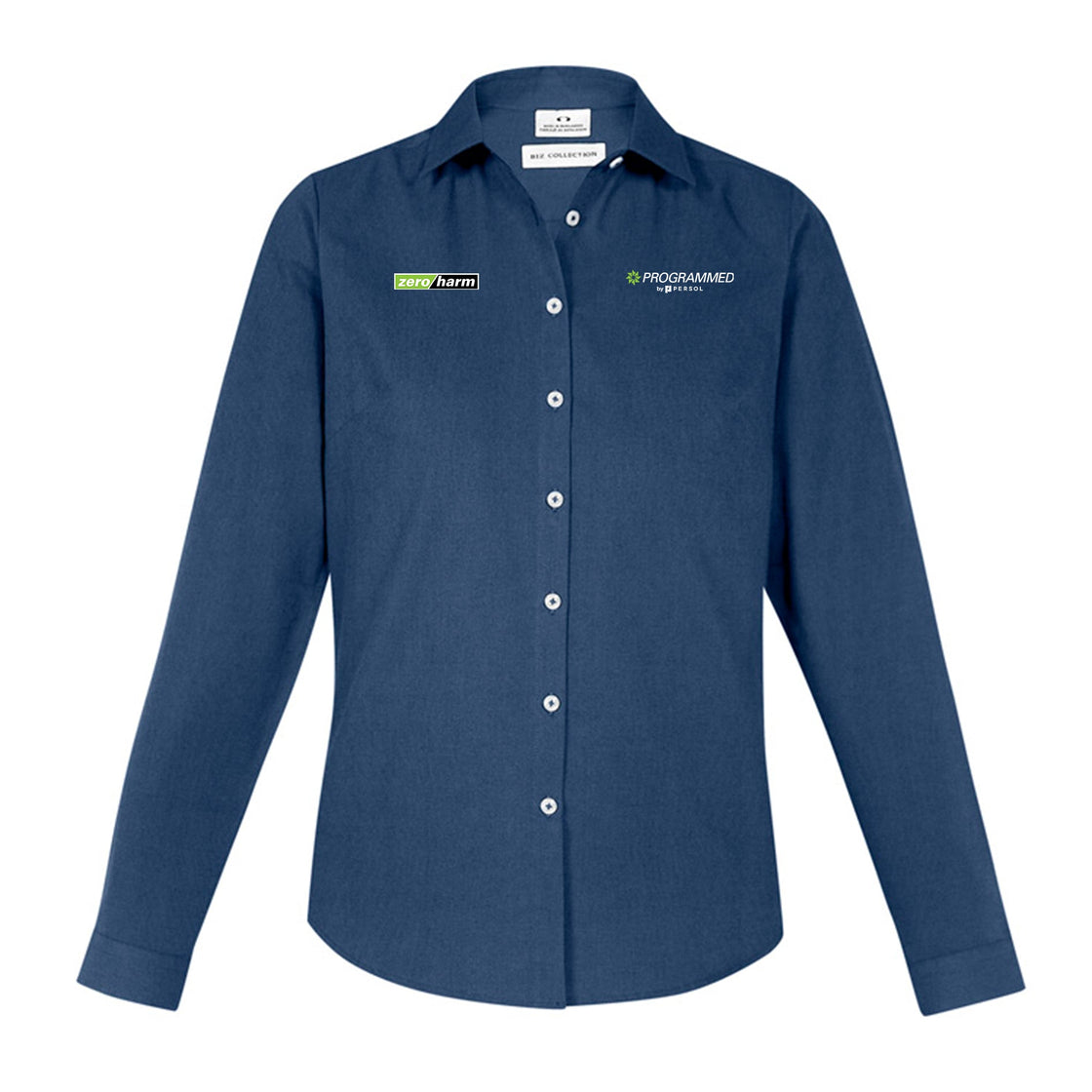 WOMENS MEMPHIS LONG SLEEVE SHIRT - MINERAL BLUE