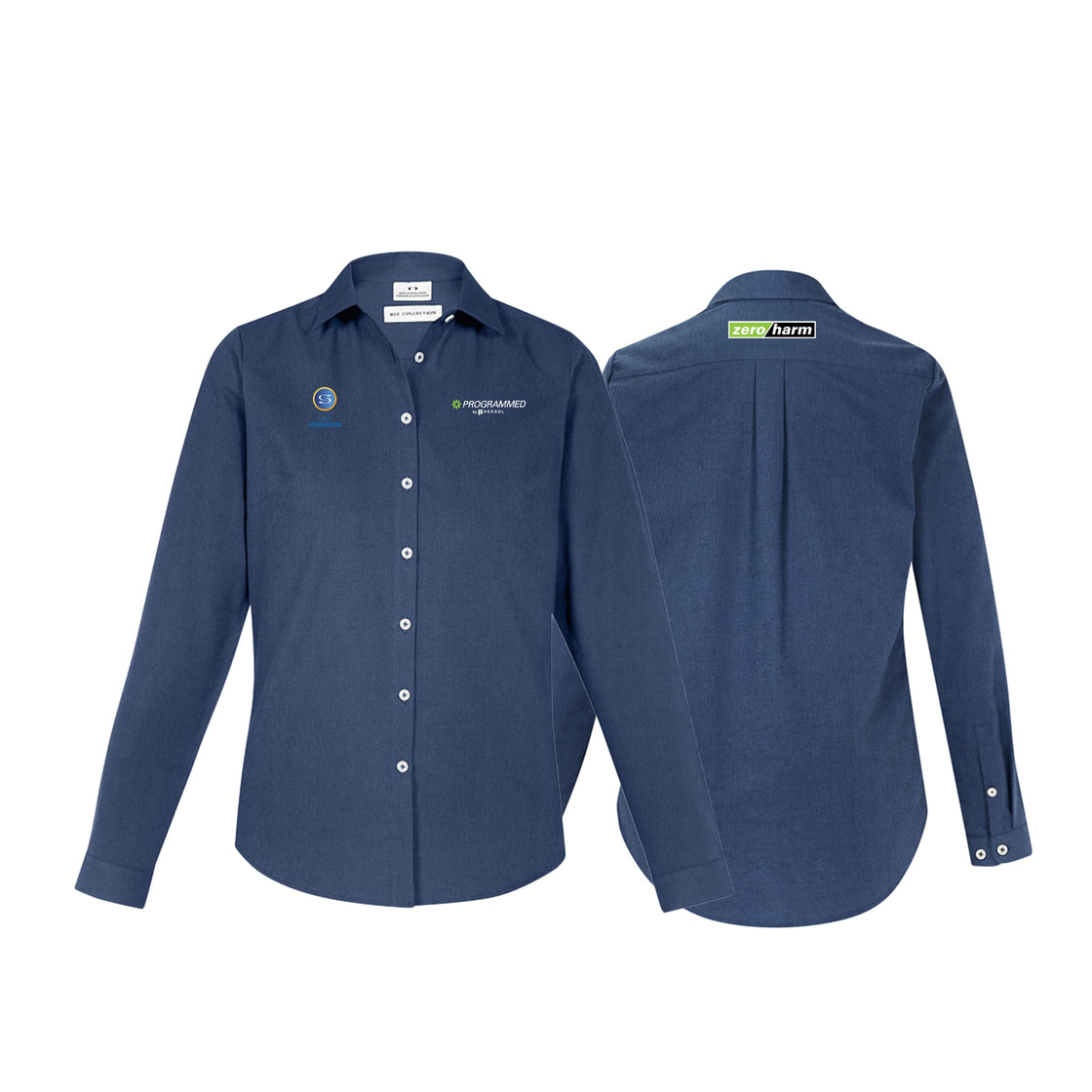 WOMENS MEMPHIS LONG SLEEVE SHIRT - MINERAL BLUE