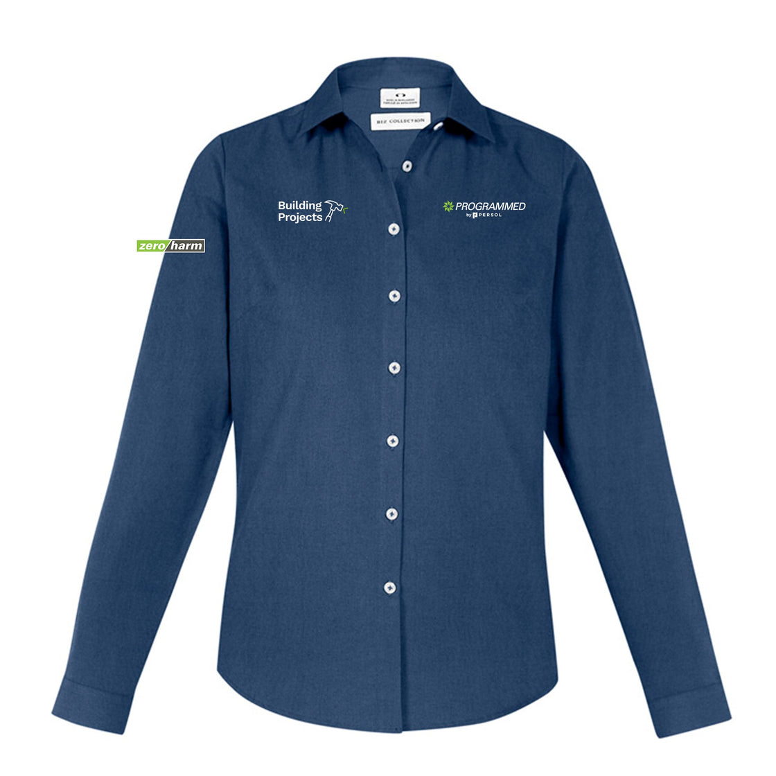 WOMENS MEMPHIS LONG SLEEVE SHIRT - MINERAL BLUE