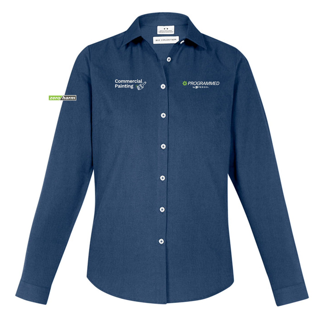 WOMENS MEMPHIS LONG SLEEVE SHIRT - MINERAL BLUE