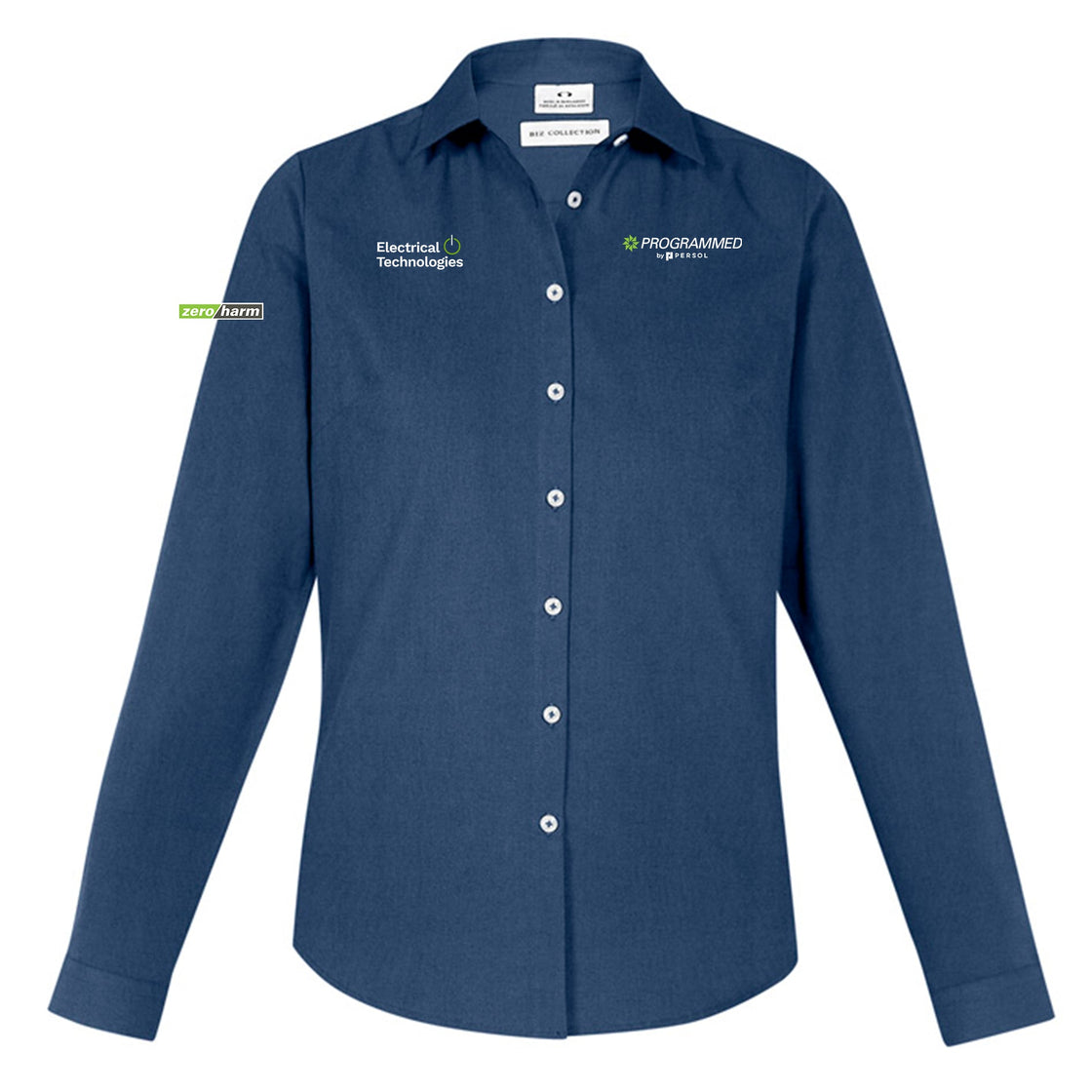 WOMENS MEMPHIS LONG SLEEVE SHIRT - MINERAL BLUE