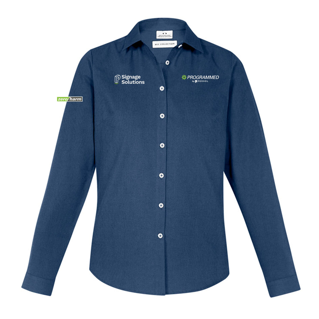 WOMENS MEMPHIS LONG SLEEVE SHIRT - MINERAL BLUE