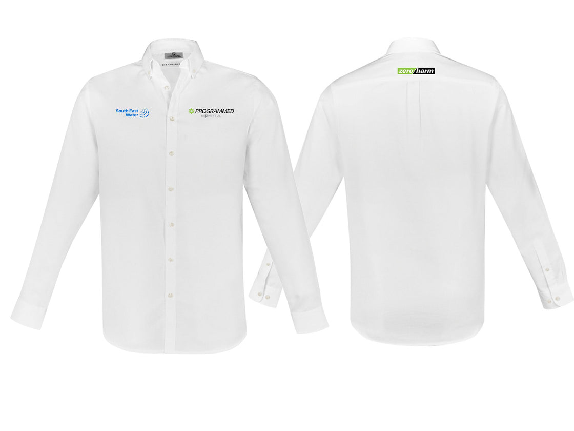 MENS MEMPHIS LONG SLEEVE SHIRT - WHITE