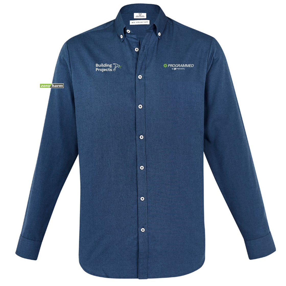 MENS MEMPHIS LONG SLEEVE SHIRT - MINERAL BLUE