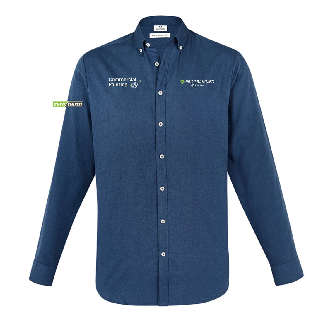 MENS MEMPHIS LONG SLEEVE SHIRT - MINERAL BLUE