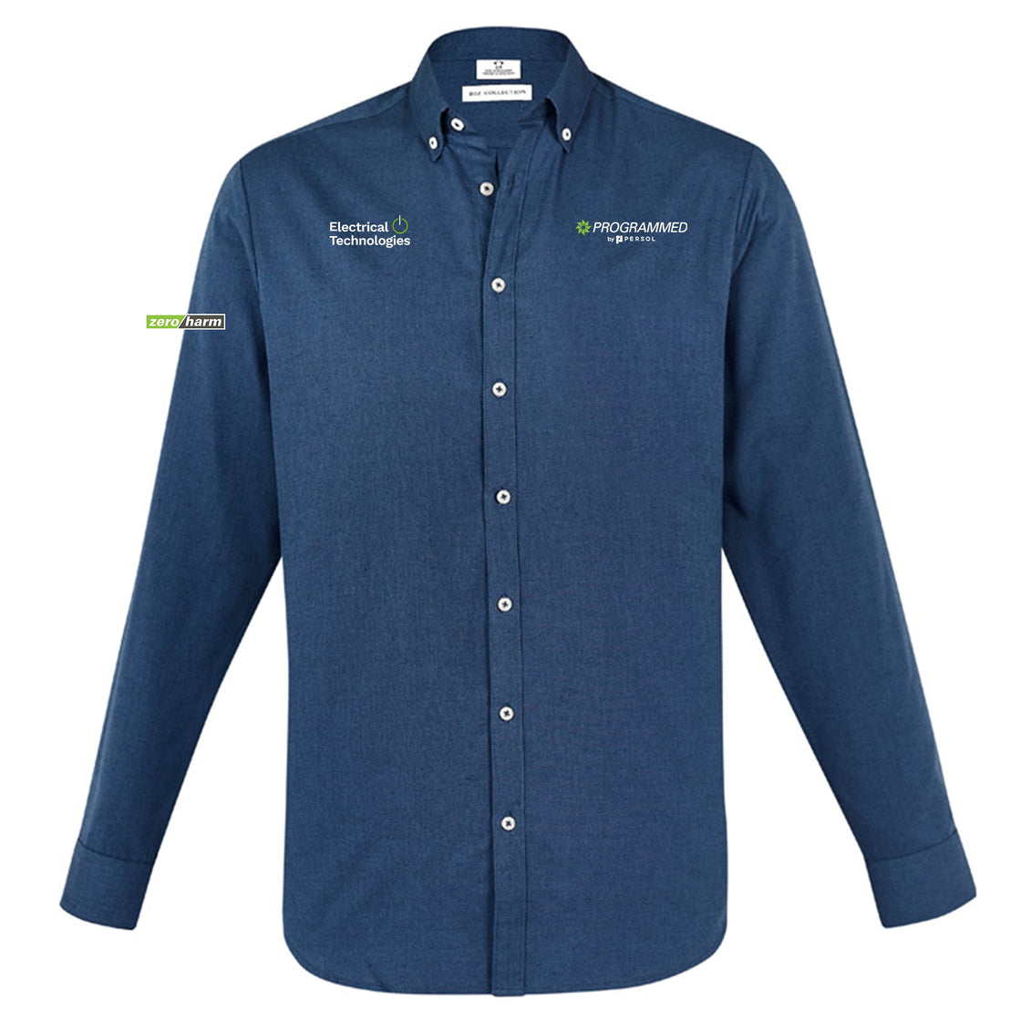MENS MEMPHIS LONG SLEEVE SHIRT - MINERAL BLUE