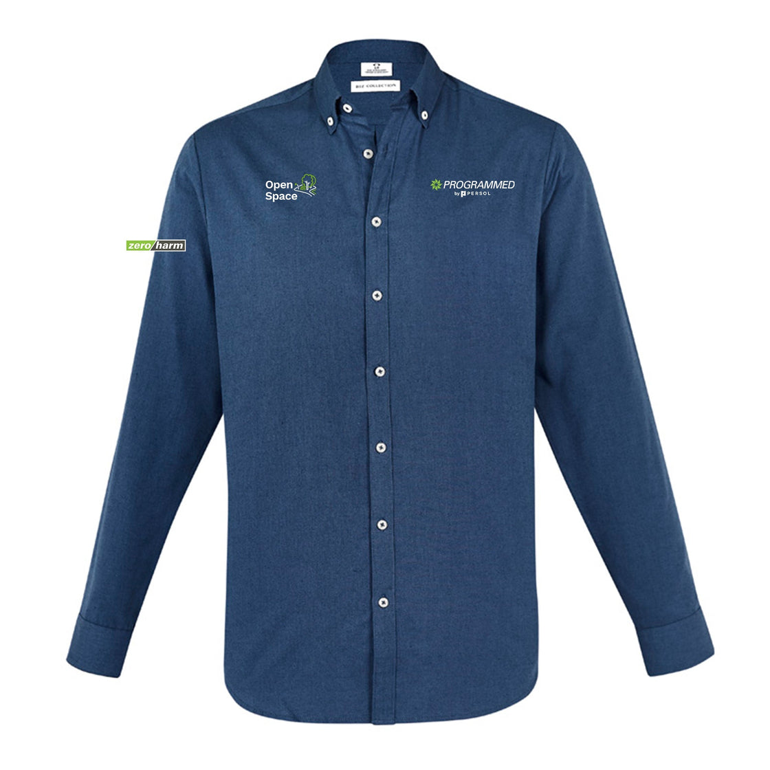 MENS MEMPHIS LONG SLEEVE SHIRT - MINERAL BLUE
