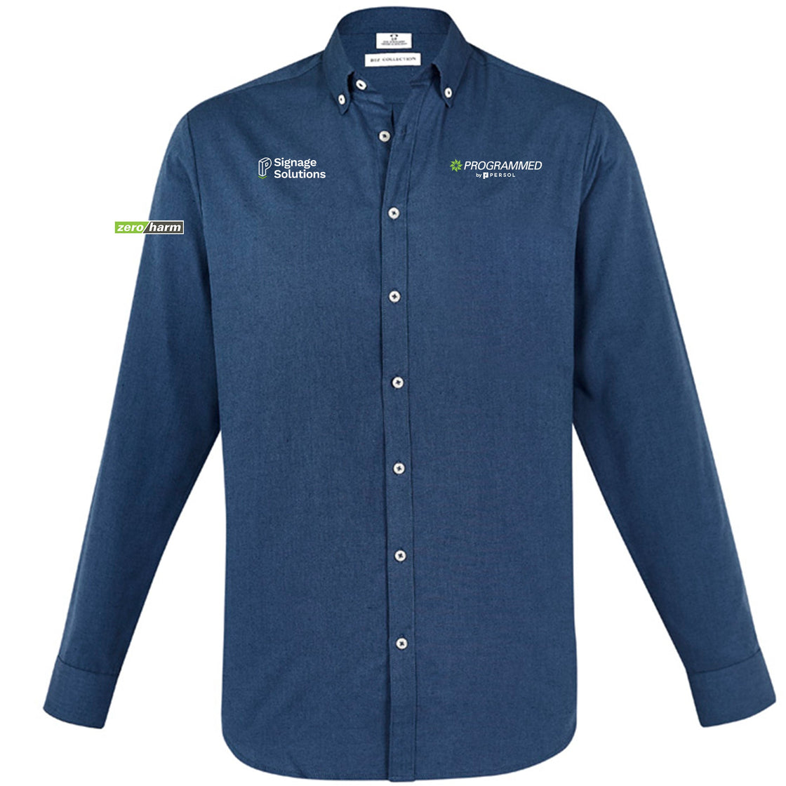 MENS MEMPHIS LONG SLEEVE SHIRT - MINERAL BLUE