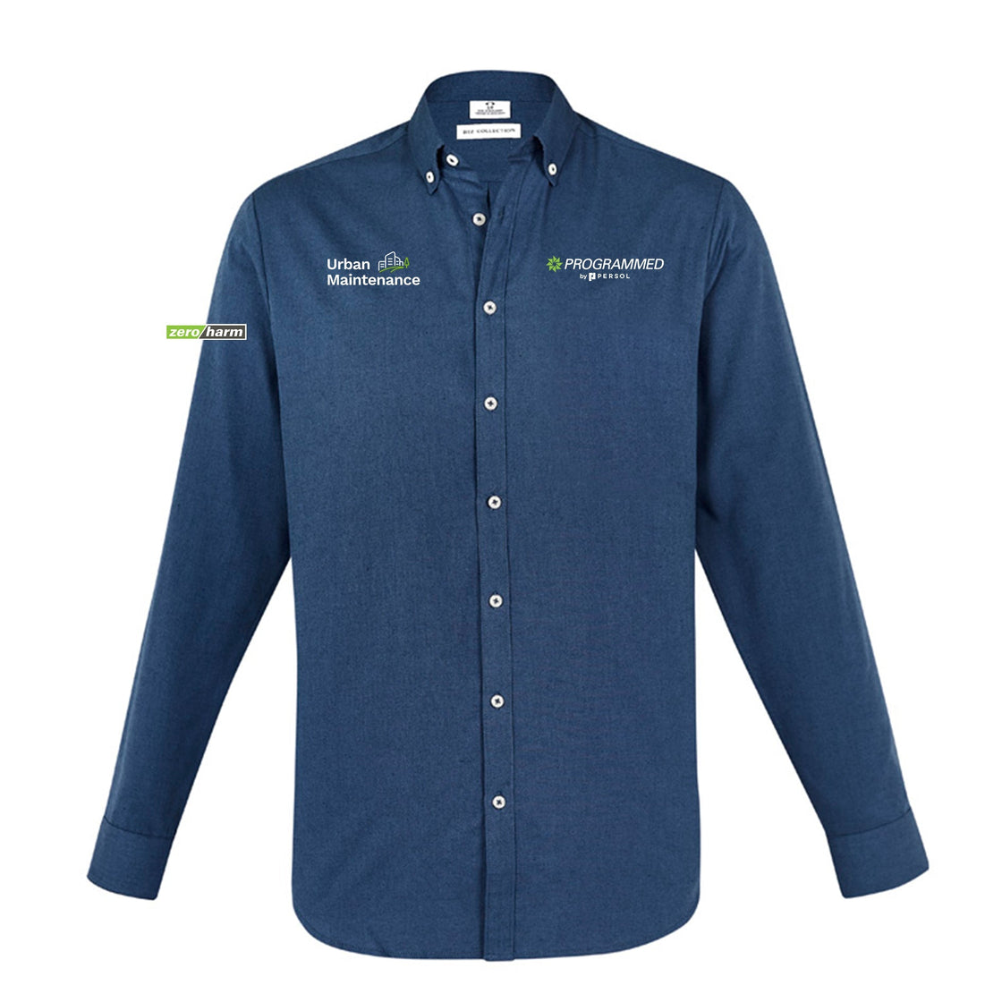 MENS MEMPHIS LONG SLEEVE SHIRT - MINERAL BLUE