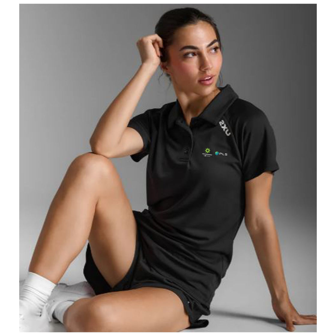 WOMENS ASPIRE POLO - BLACK