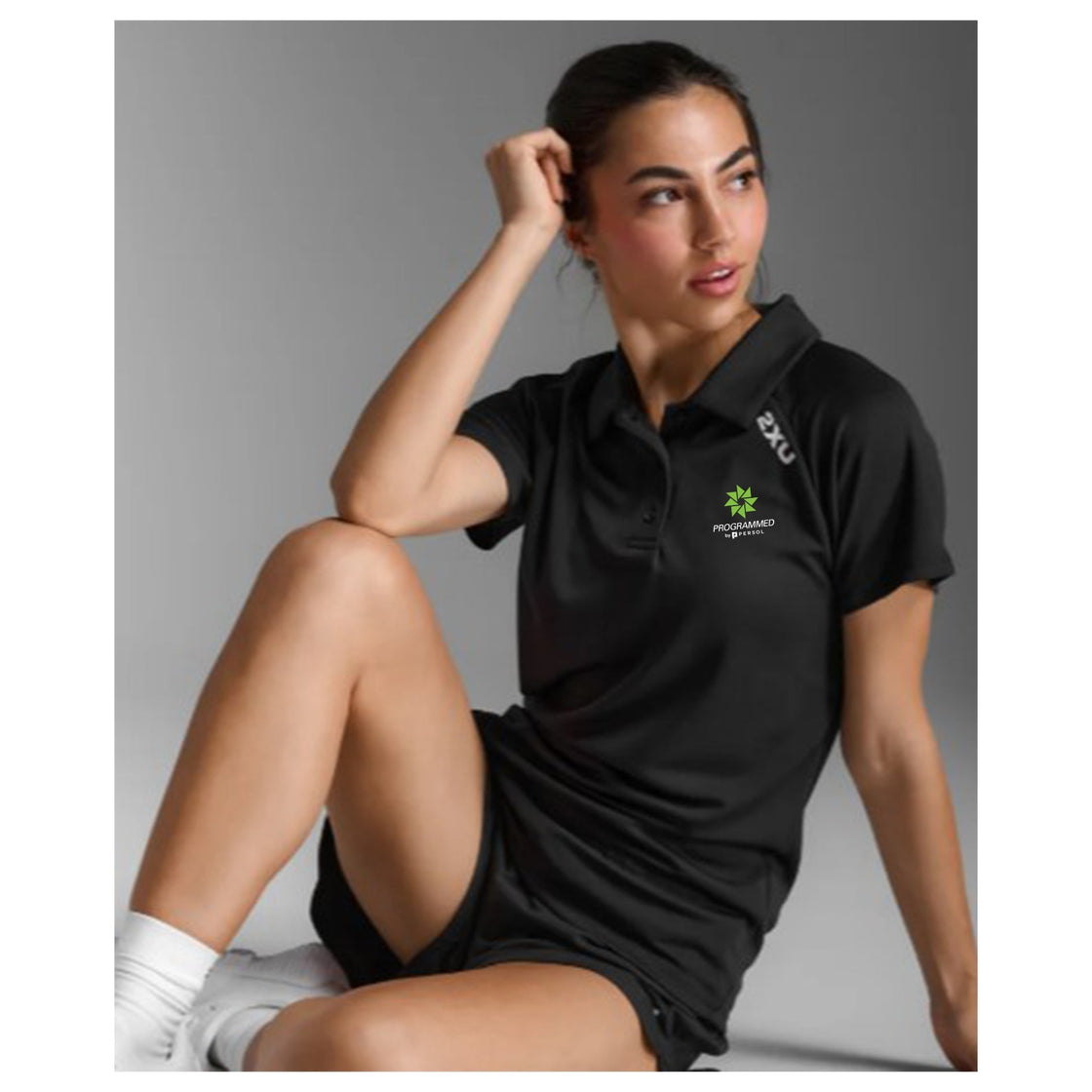 WOMENS ASPIRE POLO - BLACK