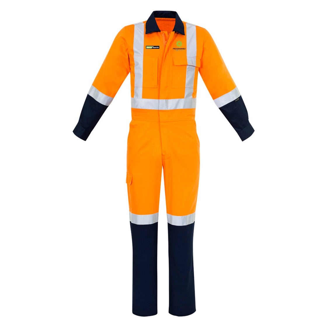 MENS TTMC-W23 COTTON OVERALL - ORANGE/NAVY