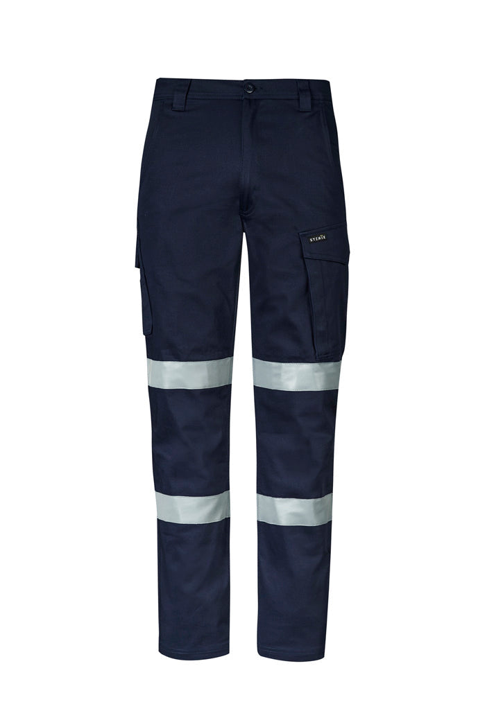 MENS ESSENTIAL BASIC STRETCH TAPED CARGO PANT - NAVY