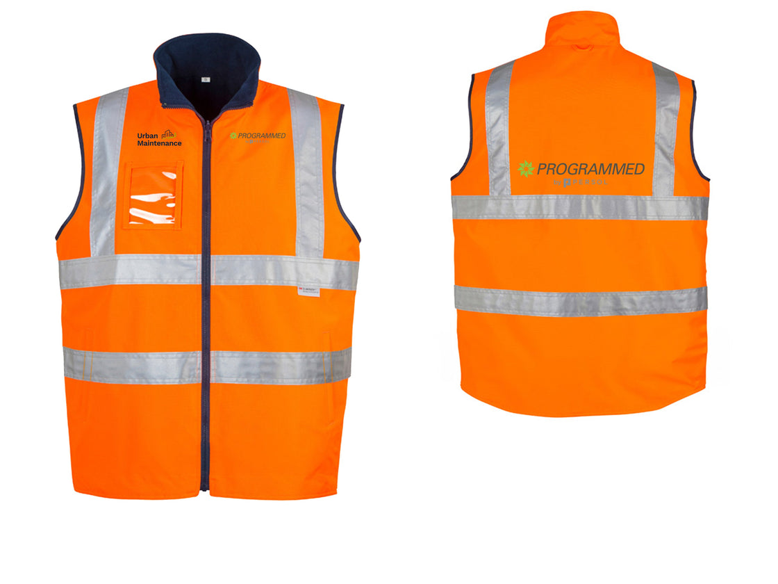 MENS HI VIS LIGHTWEIGHT WATERPROOF VEST - ORANGE