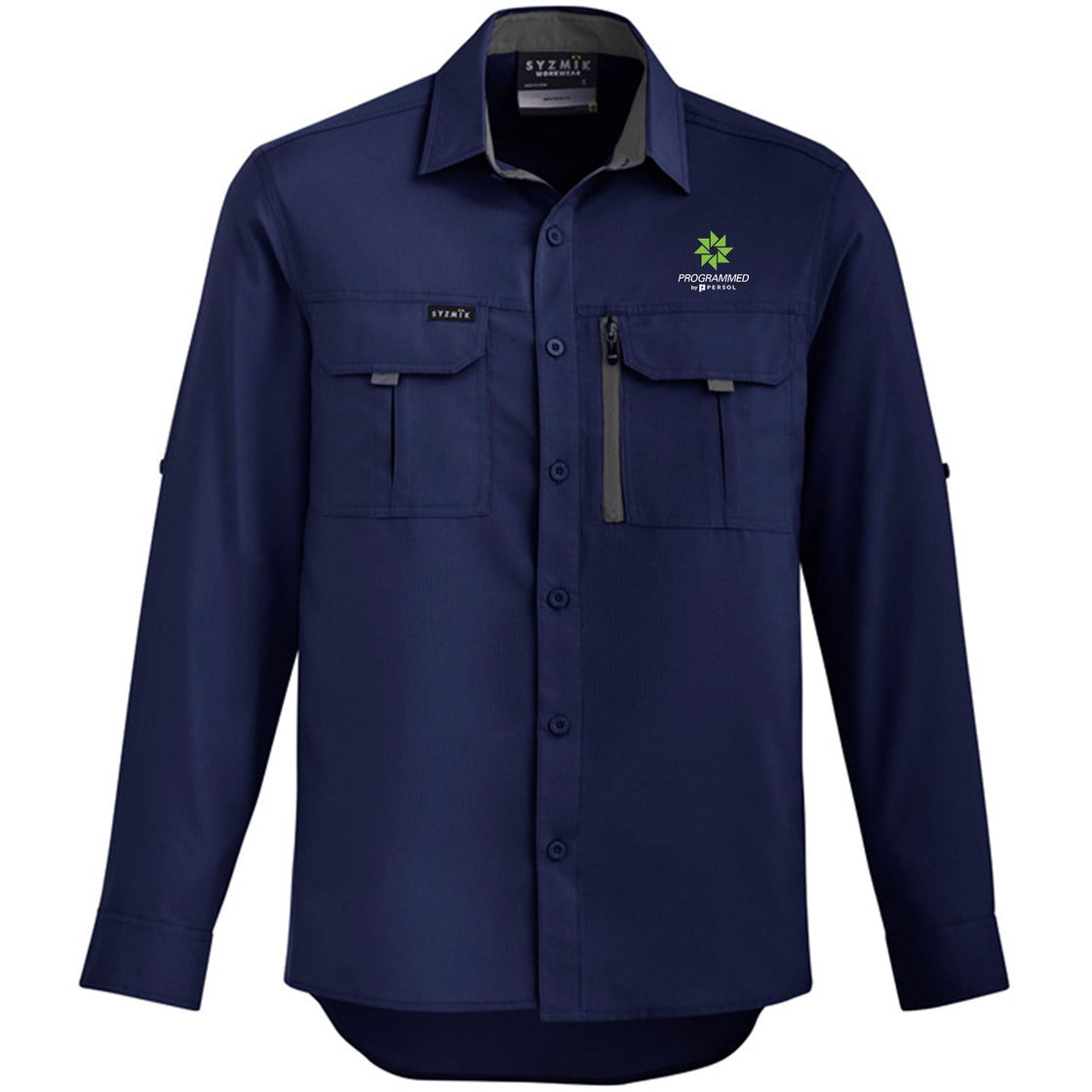 MENS OUTDOOR LONG SLEEVE SHIRT - NAVY